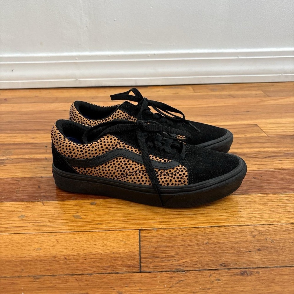 vans leopard old skool comfy cush shoes size 7